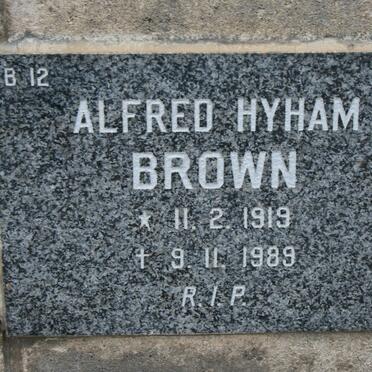 BROWN Alfred Hyham 1919-1989