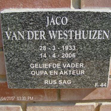 WESTHUIZEN Jaco, van der 1933-2006
