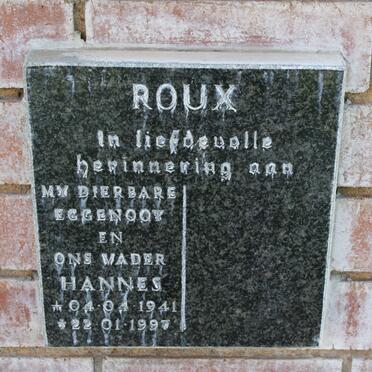ROUX Hannes 1941-1997