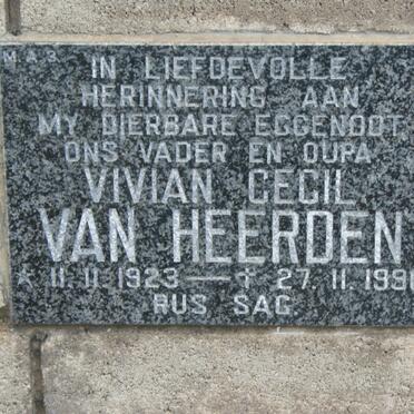 HEERDEN Vivian Cecil, van 1923-1990