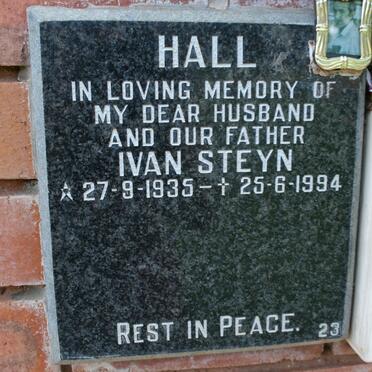 HALL Ivan Steyn 1935-1994