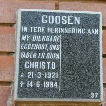 GOOSEN Christo 1921-1994