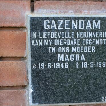 GAZENDAM Magda 1946-1994