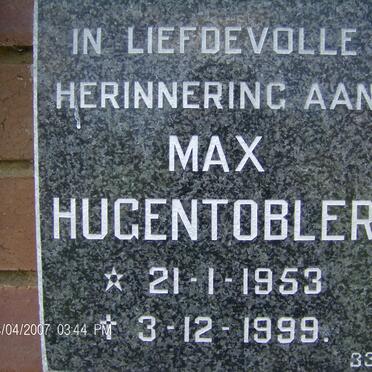 HUGENTOBLER Max 1953-1999