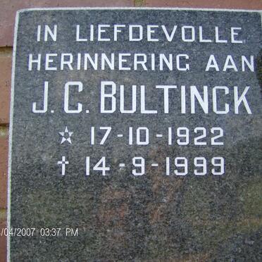 BULTINCK J.C. 1922-1999