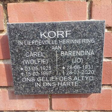 KORF Carel 1928-1997 & Barendina 1931-2020