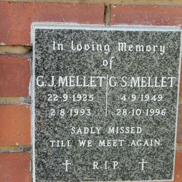 MELLET G.J. 1925-1993 &amp; G.S. 1949-1996