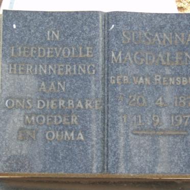 ? Susanna Magdalena nee VAN RENSBURG 1876-1972