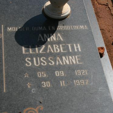 ? Anna Elizabeth Sussanne 1921-1997