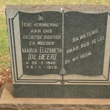 ? Maria Elizabeth nee DE BEER 1948-1970