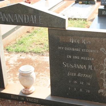 ANNANDALE Susanna M.C. nee BOTHA 1916-1976