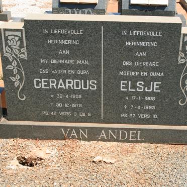 ANDEL Gerardus, van 1909-1978 &amp; Elsje 1908-1995
