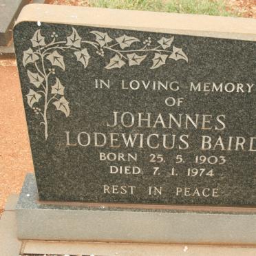 BAIRD Johannes Lodewicus 1903-1974