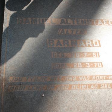 BARNARD Samuel Altenstaedt 1951-1970