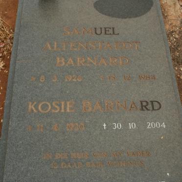 BARNARD Samuel Altenstaedt 1926-1984 :: BARNARD Kosie 1930-2004