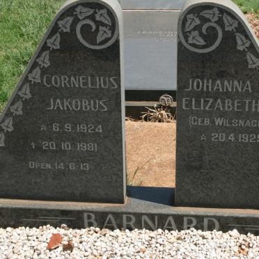 BARNARD Cornelius Jakobus 1924-1981 &amp; Johanna Elizabeth WILSNACH 1925-