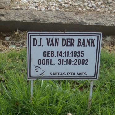 BANK D.J., van der 1935-2002