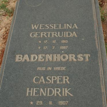 BADENHORST Casper Hendrik 1907- &amp; Wesselina Gertruida 1913-1987