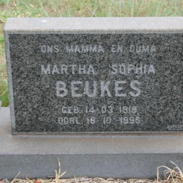BEUKES Martha Sophia 1918-1995