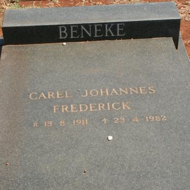 BENEKE Carel Johannes Frederick 1911-1982