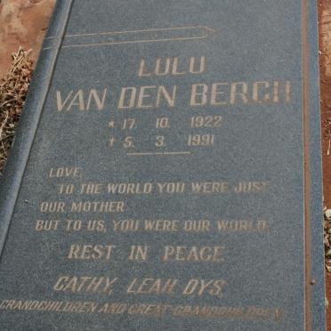 BERGH Lulu, van den 1922-1991