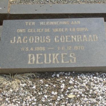 BEUKES Jacobus Coenraad 1906-1970