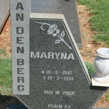 BERGH Maryna, van den 1947-1994
