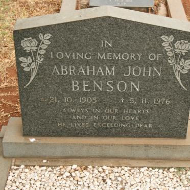 BENSON Abraham John 1905-1976