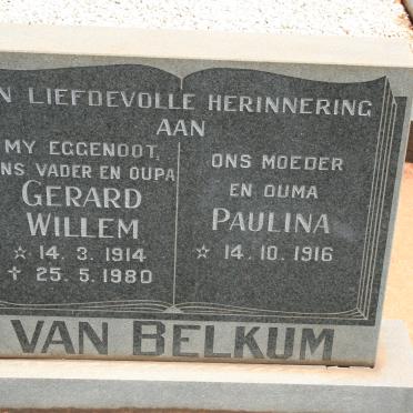 BELKUM Gerard Willem, van 1914-1980 &amp; Paulina 1916-
