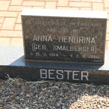 BESTER Anna Hendrina nee SMALBERGER 1914-1990