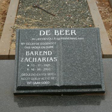 BEER Barend Zacharias, de 1925-2003