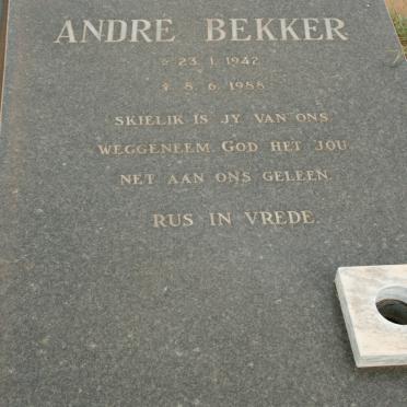 BEKKER Andre 1942-1988