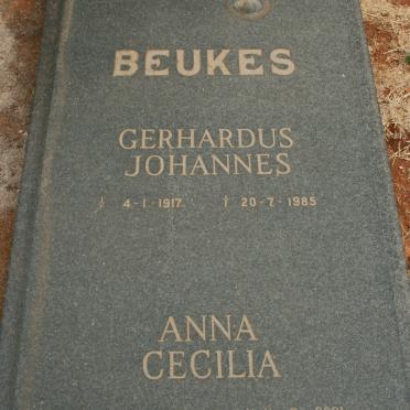 BEUKES Gerhardus Johannes 1917-1985 &amp; Anna Cecilia 1918-2001