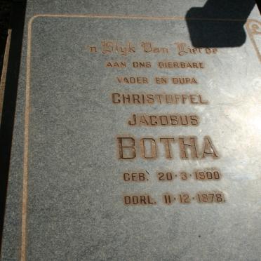 BOTHA Christoffel Jacobus 1900-1978