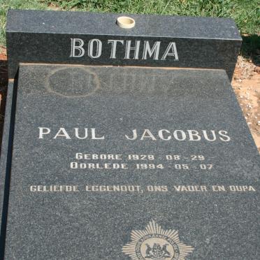 BOTHMA Paul Jacobus 1929-1994