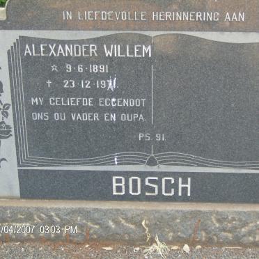 BOSCH Alexander Willem 1891-1971