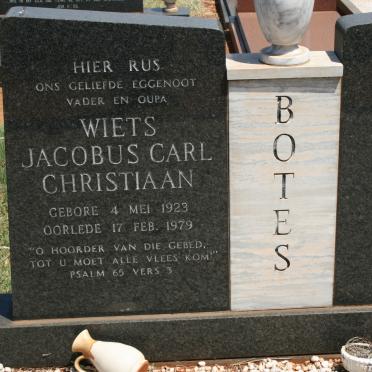 BOTES Wiets Jacobus Carl Christiaan 1923-1979
