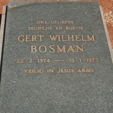 BOSMAN Gert Wilhelm 1974-1975