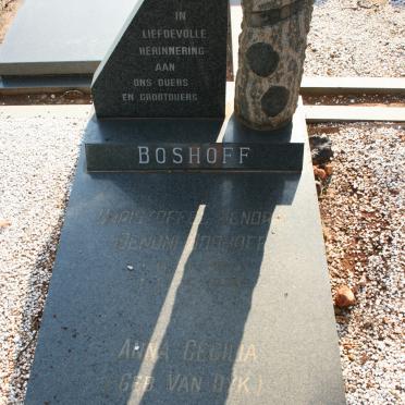 BOSHOFF Christoffel Hendrik Benoni 1900-1975 &amp; Anna Cecilia VAN DYK 1907-1996
