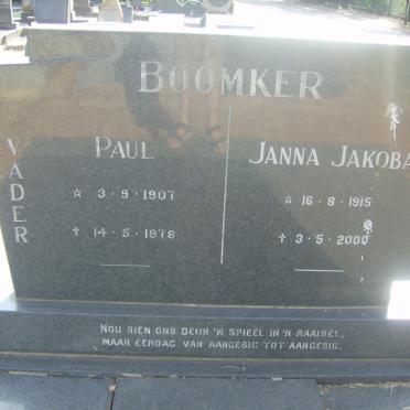BOOMKER Paul 1907-1978 &amp; Janna Jakoba 1915-2000
