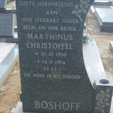 BOSHOFF Marthinus Christoffel 1930-1974