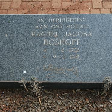 BOSHOFF Rachel Jacoba 1922-1991