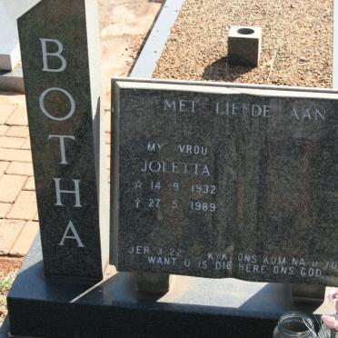 BOTHA Joletta 1932-1989