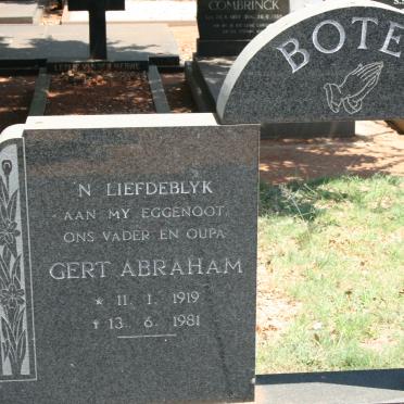 BOTES Gert Abraham 1919-1981