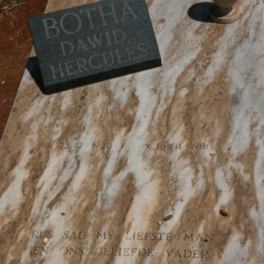 BOTHA Dawid Hercules 1928-1981