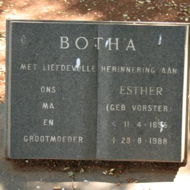 BOTHA Esther nee VORSTER 1895-1988