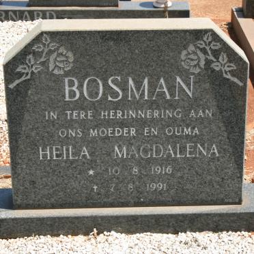 BOSMAN Heila Magdalena 1916-1991
