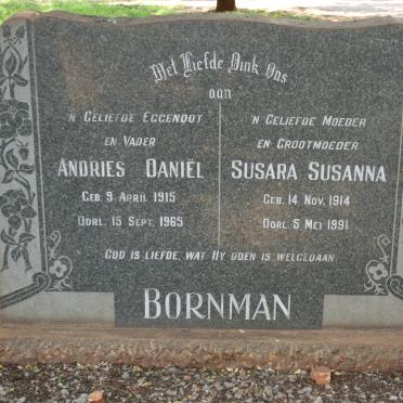 BORNMAN Andries Daniel &amp; Susara Susanna 1914-1991