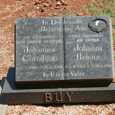 BUYS Johannes Christiaan 1908-1968 &amp; Johanna Helena 1913-1981