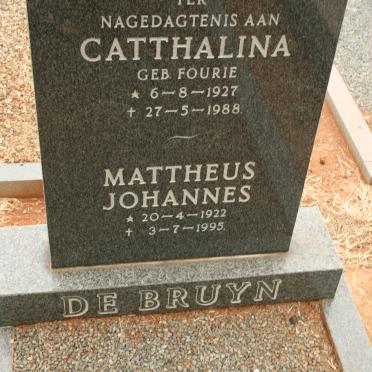 BRUYN Mattheus Johannes, de 1922-1995 &amp; Catthalina FOURIE 1927-1988
